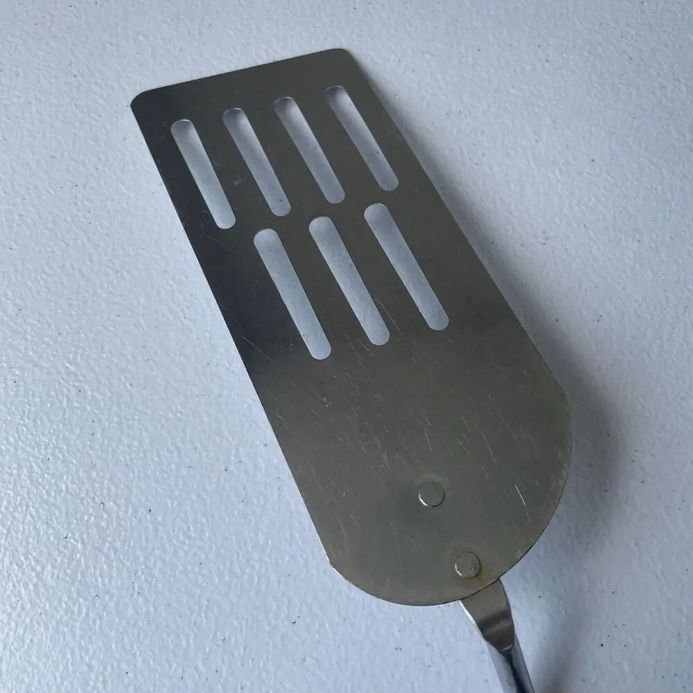 Ekco Vtg. Chromium Plated Spatula Turner Flipper Black USA Cooking Utensil 12.5
